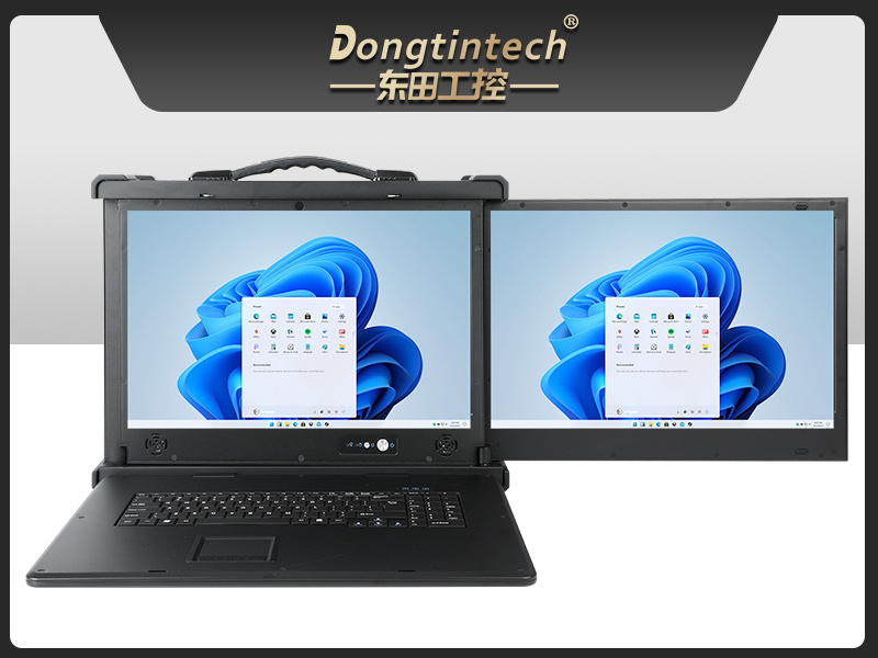 国产兆芯双屏加固便携机,户外勘探加固计算机,DT-S1427AD-U6780A